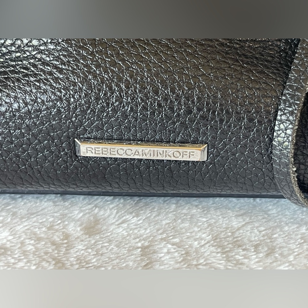 Rebecca Minkoff Micro Moto leather fringe Crossbody black A+ condition - Picture 10 of 11